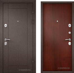 Дверь металлическая с терморазрывом в дом порошковая — ламинат