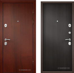 Дверь отделка ламинат входная недорогая внутренняя в дом с обшивкой