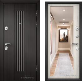 Дверь входная 3 мм с зеркалом и звукоизоляцией д3м-206