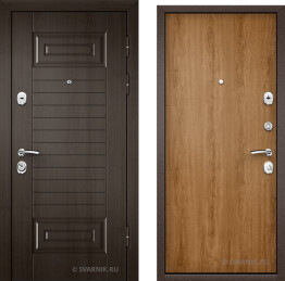 Дверь металлическая с терморазрывом в коттедж МДФ — ламинат